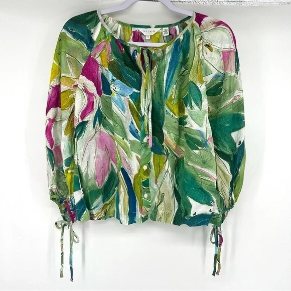 Ted Baker London Raglan Puff Sleeves Blouse  Size 8 US (3 UK) - Picture 2 of 11